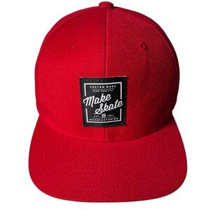 MAKE SKATE SKATEBOARD SHOP SNAPBACK CAP SNATCHED RED SKATE CULTURE HERITAGE DRIP